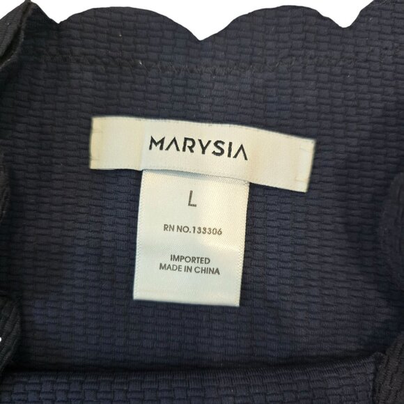 Marysia Chesapeake reversible strapless Scallop Edge Black One-Piece Swimsuit L - Picture 3 of 11